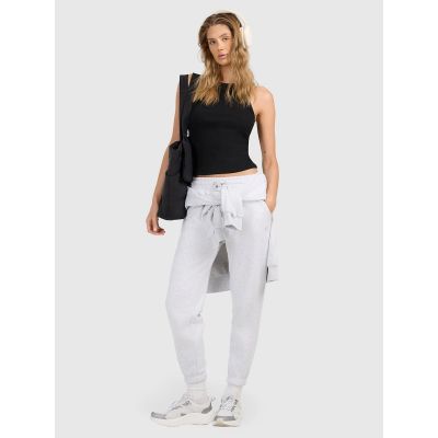 3. Women's slim ribbed knit top 4F 4FRAW25TSLEF310-20S