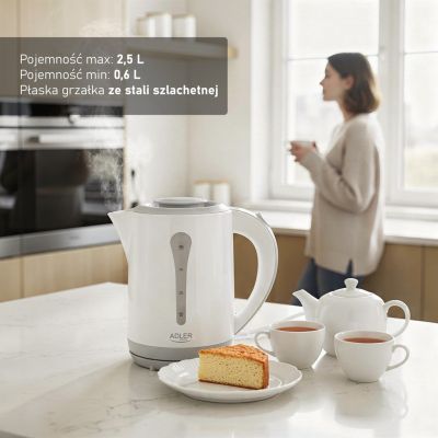 12. Adler AD 1244 electric kettle (2200W 2.5l; blue)