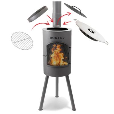 20. Bonfeu Bongiano Sp 3001 garden fireplace black