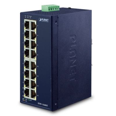 PLANET ISW-1600T Network Links Unmanaged Fast Ethernet (10/100) Blue
