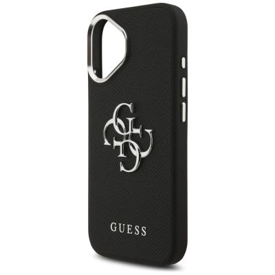 6. Guess Grained Big 4G Classic Logo case for iPhone 17 - black