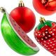 7. DECORATIVE PLASTIC BAUBLE SAFE 7 PCS STRAWBERRY WATERMELON