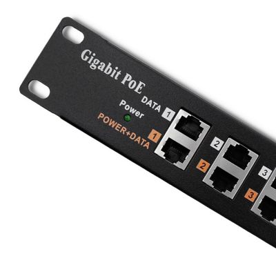 2. QOLTEC PATCH PANEL RACK | 12 PORTS | POE | BLACK