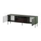 2. EF TV cabinet + black TRESSE fireplace 180x40x54.5 matt green