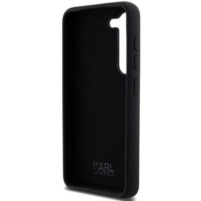 7. Karl Lagerfeld Silicone Ikonik Metal Pin case for Samsung Galaxy S24+ - black