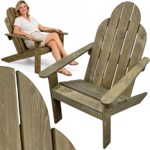 WOODEN GARDEN ARMCHAIR WITH ARMRESTS