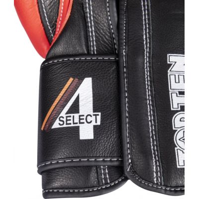 4. TOP TEN RTT-4Select Leather Boxing Gloves 10 oz Red and Black