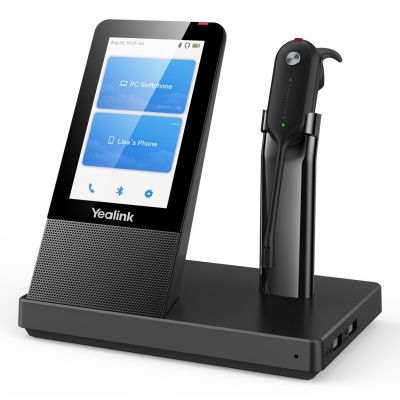 4. Yealink WH67 UC Headset Wireless On-ear, Headband, Neckband Office/Call Center Bluetooth Charging Stand Black