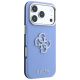 4. Guess Grained & Big Resin Logo Case for iPhone 18 Pro Max / 17 Pro Max - Blue