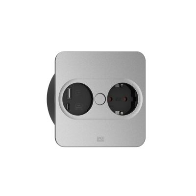 Bachmann 946.105 Electrical Socket Type F + USB A + USB C Stainless Steel