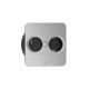 Bachmann 946.105 Electrical Socket Type F + USB A + USB C Stainless Steel