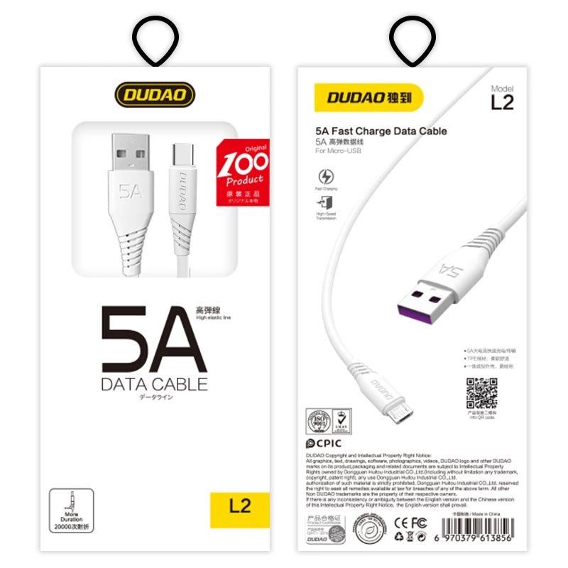 3. Dudao cable USB / USB Type C 5A cable 2m white (L2T 2m white)