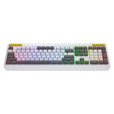 2. Hator Icefall white membrane gaming keyboard (black and white keys)