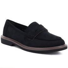Women's suede lords shoes black Vinceza 62335