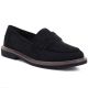 Women's suede lords shoes black Vinceza 62335
