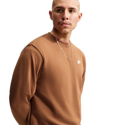 5. Nike Club FT Men's Sweatshirt Light Brown FN3888 270
