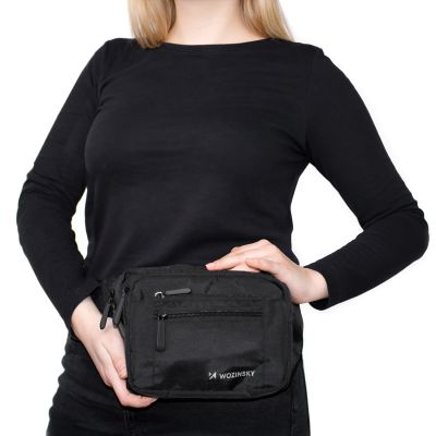11. Wozinsky WSB-W1 unisex shoulder bag with adjustable strap, waterproof - black