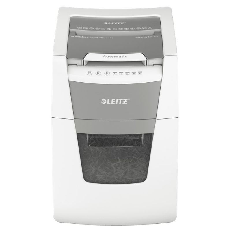 2. Leitz IQ AutoFeed 100 Shredder, P4, 100 sheets, 34 l bin