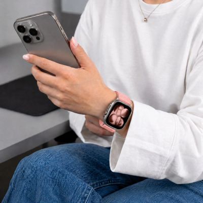 6. Tech-Protect NylonLoop Strap for Apple Watch 40 / 41 / 42 mm – Pink