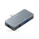 6. HUB Tech-Protect V6 4in1 USB-C - USB-A 3.0 / USB-C PD100W / HDMI / mini jack 3.5mm - gray