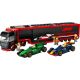 3. LEGO CITY 60445 F1 Truck with RB20 and AMR24 F1 Cars