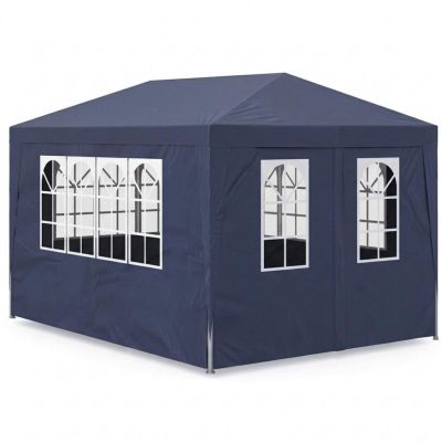 3. GARDEN TENT PAVILION 3X4X2.5M NAVY BLUE SASKA GARDEN