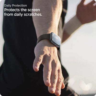 11. Spigen Elite Shield ”EZ FIT” Hybrid Glass 2-PACK for Apple Watch 10 (42MM) - Clear