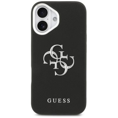 3. Guess Grained Big 4G Classic Logo case for iPhone 17 - black