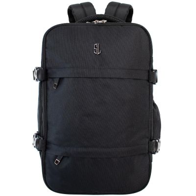 2. Black Travel Backpack for Air Travel with Laptop Compartment SEMI LINE