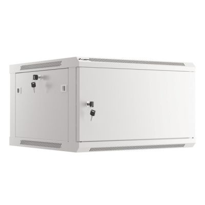 16. LANBERG WALL-HUNG RACK CABINET 19" 6U 600X600 METAL DOOR GRAY (FLAT PACK) WF01-6606-00S