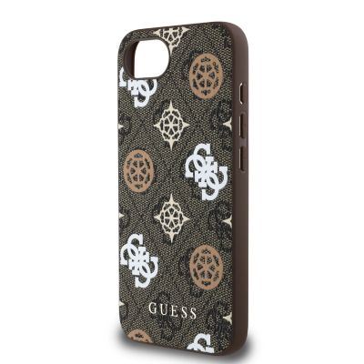 3. Guess PU 4G Peony case with MagSafe for iPhone 16e - brown