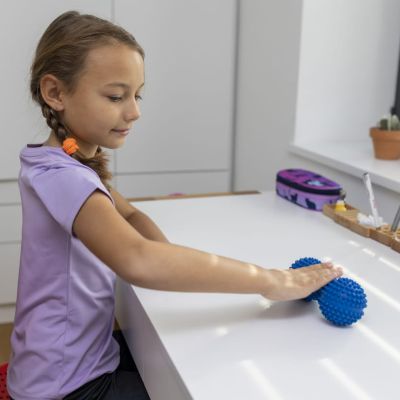 6. Fizjo Spiky roller for massage and rehabilitation Tullo duoball 15.5 cm red REF864