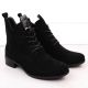 9. Women’s Lace-Up and Zip Ankle Boots, Warm-Lined, Black M.Daszyński SA198-24