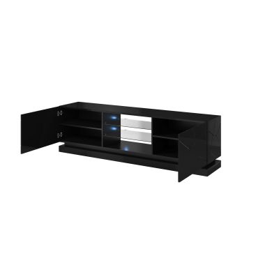 4. TV cabinet QIU 200 MDF gloss black/gloss black
