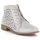Women's leather ankle boots, openwork, gold, Potocki JE19423