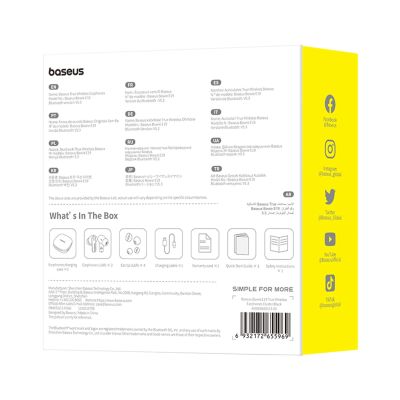 9. Baseus Bowie E19 TWS In-Ear Wireless Headphones - Black