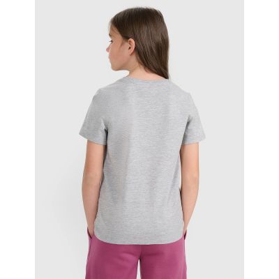 2. Regular plain girls' T-shirt 4F 4FJRMM00TTSHF3231-25M
