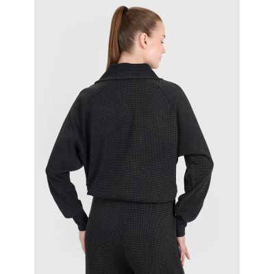 4. Oversized sweatshirt without a hood, unzipped, women's 4F 4FRSS25TSWSF2150-20S