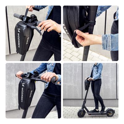 8. Wozinsky Waterproof Scooter Handlebar Bag 3L Black (WSB4BK)