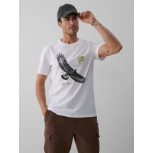 Men's regular printed T-shirt 4F 4FKAW26TTSHM4499-10S