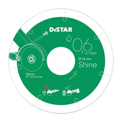 DISTRACT SHINE DIAMOND BLADE 76 x 0.6 x 22.23mm