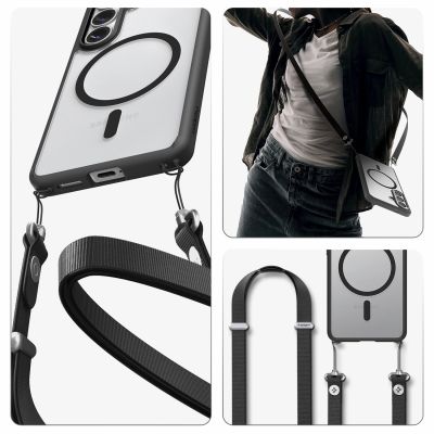 21. Spigen Ultra Hybrid Mag MagSafe Case for Samsung Galaxy S26 - Clear Black