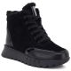 Black women’s leather platform ankle boots Jezzi 26BT17-488