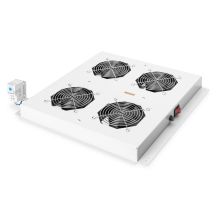 DIGITUS ventilation panel for 19'' cabinets, Basic, Hyper, Unique series, 4 x fan, thermostat, gray