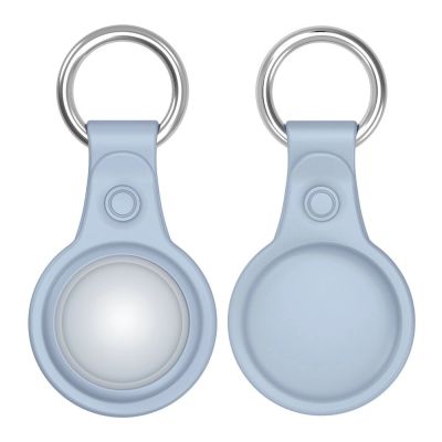 3. Dux Ducis 4pcs set Silicone flexible cover keychain loop case for Apple AirTag (Black / Green / Pink / Blue)