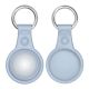 3. Dux Ducis 4pcs set Silicone flexible cover keychain loop case for Apple AirTag (Black / Green / Pink / Blue)