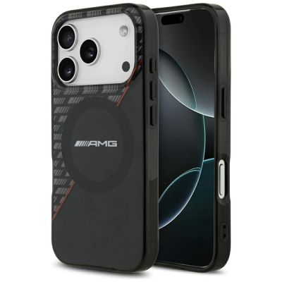 Mercedes AMG IML Double Layer Rhombs MagSafe Case for iPhone 18 Pro / 17 Pro - Black and Red