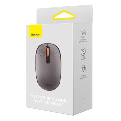 9. Baseus F01B 2.4GHz Wireless Mouse + Bluetooth 3.0 + 5.0 - Gray