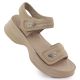 Women's sandals with thick soles and Velcro, beige Potocki 105300