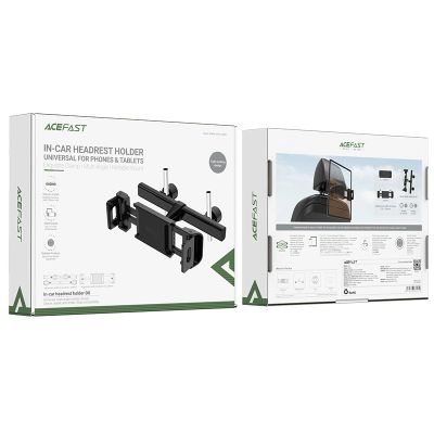 5. Acefast car headrest holder for phone and tablet (135-230mm wide) black (D8 black)